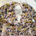 VICI NWT Floral Tiered Ruffle Mini Dress M –Nordstrom Sold Out Black Pink Yellow Photo 5