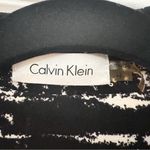 Calvin Klein  Wrap Mini Dress Collared V Neck Black White Print sz 4 Photo 4