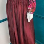 Vintage wine taffeta circle skirt with pockets Photo 0