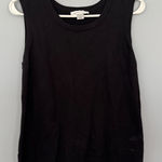 Christopher & Banks  Black Wide Strap Tank Top Women's Size Medium Cotton Blend Photo 0