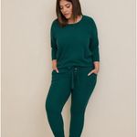 Torrid  Sleep Green‎ Waffle Joggers Women's 00 M/L Cozy Plush Lounge Pants Photo 7