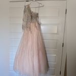 Mac Duggal  Embroidered One Shoulder Bodice‎ Ball Gown Dusty Rose NWT Photo 3