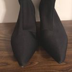 Betsey Johnson Betsy Johnson sz 9.5 Womens Black Patent Zip Up Pointed Kitten Heel Boots Smooth Photo 3