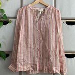 A la plage stripe satin shirt Pink Size XS Photo 0