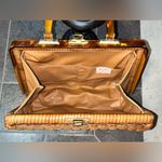 Vintage Wicker Handbag Handmade in Hong Kong Tan Photo 5