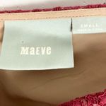 Anthropologie Maeve Womens Burgundy Lace Blouse Double V-Neck Size Small Photo 2