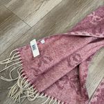 NWT Bow Pattern Fringe Scarf Pink Photo 5
