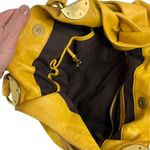 Kooba Vintage Mustard Yellow Leather Tote Bag with Bow Detail & Gold Hardware Photo 6