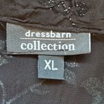 Dress Barn Collection Black Floral Lace Shimmer Print Asymmetrical Sleeves Sz XL Photo 9