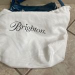 Brighton CHERIE FRENCH BLUE PATENT SHOULDER HANDBAG WITH DUST BAG EUC CHARM Photo 9