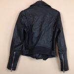 American Eagle Women’s Black Faux Leather Asymmetrical Zipper Motorcycle Jacket Photo 7