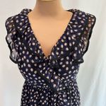 H&M Polka Dot V-Neck Ruffle Sleeveless Faux Wrap Tank Dress Photo 1