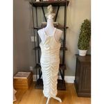 Likely Carmona Halter Bodycon Midi Dress Cream Tan Womens Size 12 Photo 6