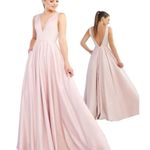 Mac Duggal Ieena 26031 Plunge V-Neck Deep V-Back Pleated Gown Photo 2