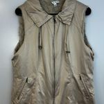 CAbi Snow Bunny Ivory/Tan Faux Fur Reversable Vest Size Large Photo 0