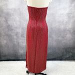 Scala  Womens Beaded Gown Large Silk Crystal Rhinestone Red Carpet Mermaid Glam Photo 2