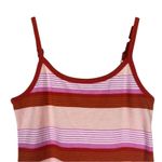 American Eagle  Striped Mini Dress Womens S Orange Knit Stretch Retro Beachy Y2K Photo 2