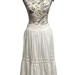 Candie's Y2k Victorian White Cotton Full Petticoat Slip Skirt Crochet Lace Trim M Photo 0