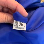 VTG 80s Forecaster Boston Full Length Trench Coat Jacket Size 13/14 Royal Blue Photo 7