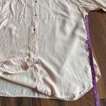 DKNY  Jeans 100% Silk Oversized Button Down Shirt Pale Peach Photo 4