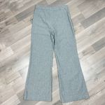 Princess Polly  Rach Striped Linen Blend Flare Leg Crop Pants Teal Grey 8 Photo 8