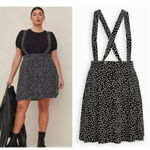Torrid  Mini Challis Skirtall Black White Dot Print Plus‎ Size 0X Photo 1