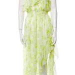 MISA Los Angeles Misa Rumi One Shoulder Asymmetric Ruffle Floral Print Chiffon Dress Size S NWT Photo 3