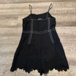 ZARA Black Topstitching Eyelet Embroidered Trim Romper Jumpsuit Photo 5