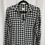 J.Jill Black&White Gingham Tunic Shift Dress Sz.M Black Size M Photo 4