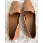 Vince Women's Tan Croc Embossed Leather Square Toe Loafer Shoes Size 6M Photo 5