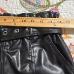 Haute Monde  women’s size medium black skirt belted pockets biker sexy date night Photo 4