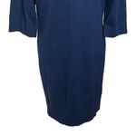 Vince Cowl Funnel Neck Sweater Dress Mini Blue Cotton Womens Size Small S Photo 7