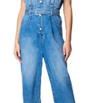 ✨BLANKNYC Sleeveless Denim Sz Medium Jumpsuit With Self Belt✨ Blue Photo 0