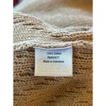 st. john's bay  Womens Cardigan Large Tan Long Open Knit Front Pockets Photo 5