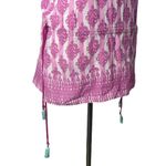 Vineyard Vines Swimsuit Cover Up Size XS Pink Tassel Tunic Top Floral Resortwear Photo 2