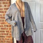 J.Jill Women’s Boho Flowey Linen Open Cardigan Blouse Large Photo 2