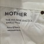 MOTHER The Mid Rise Dazzler Ankle Fray Women's White Jeans Size 31 Photo 13
