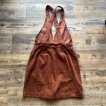 Indigo Rein  Overall Dress Womens Size 3 / 25 Brown Corduroy Deep V Pockets Photo 5
