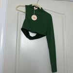 Revolve NWT Camila Coelho Blake Asymmetrical Crop Top in Green Size Small Photo 1