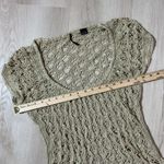 ISDA & CO Beige Crochet Knit Short Sleeve Top Size S Boho Photo 3