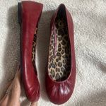 Gianni Bini  Red Leather Pleat It Ballet Flat Photo 2