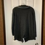 Daisy Fuentes  Grey Knit Ruffle Accent Cardigan size L Photo 4