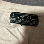 Ralph Lauren Cream Pullover with Aztec Embroidered Sleeves. LRL Women’s Pullover. Crew Neck. Photo 6