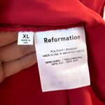 Reformation Plumeria Silk Midi Dress Cherry Red 100% Silk Size XL NWOT Photo 6