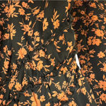 Lush Clothing Lush Black Orange Floral Empire Waist Blouse Fall Cottagecore Romantic Feminine Photo 2