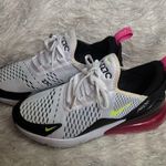 Nike  Air Max 270 White Black pink and Lime Accents size 6.5 Young/ 8 Women’s Photo 0