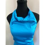 Naked Wardrobe  Blue Satin Cocktail Dress Size Small Photo 4