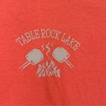 Fruit of the Loom Table Rock Lake Graphic T-shirt coral pink short sleeve humor tee Size Large Photo 5