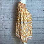 Böhme Women's S Multicolor Long Sleeve Blouse Smocked Neck Artcore Boho Orange Photo 1