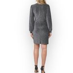 Maven West  Date Night Silver Metallic Shirred Dress W1940 Sz S Photo 1